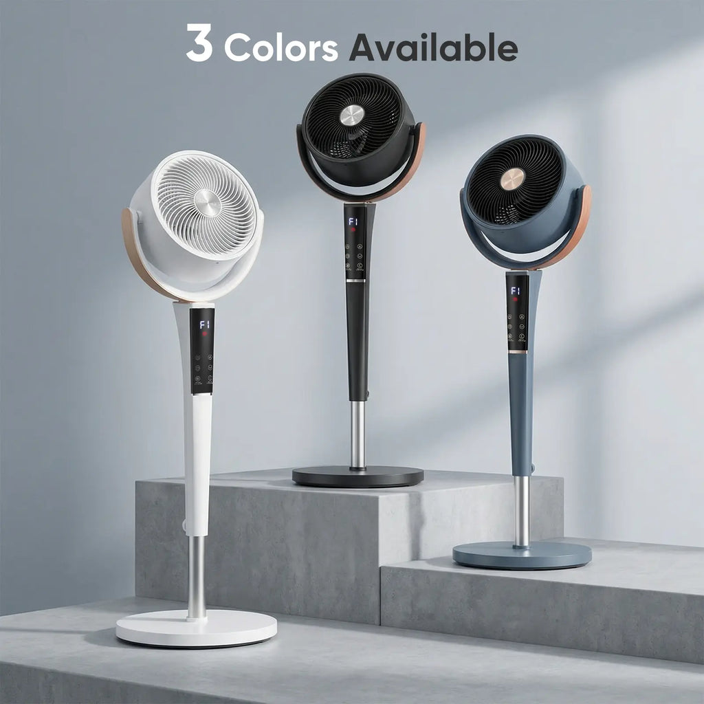 Quiet Adjustable Pedestal Fan with Remote 15 Speeds Oscillating Standing Fan for Bedroom and Home