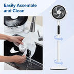 Corebreeze R432 Standing Oscillating Fan for Home, Circulator with Remote, 82ft, 20dB, DC Motor, 9 Speeds, Sensor, Timer, Pedestal & Tabletop mode