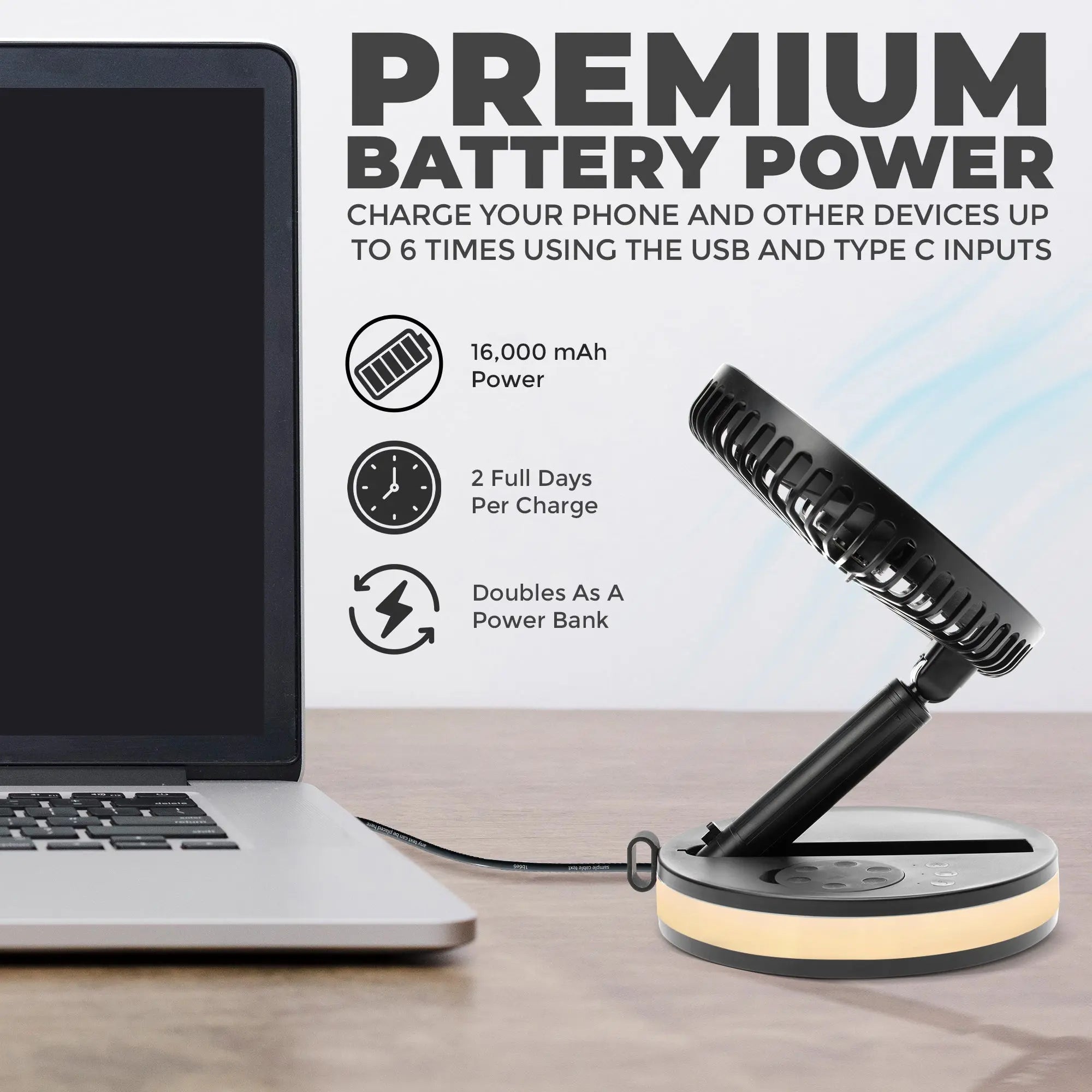 Venty Fan Portable Fan & Rechargeable - Your Ultimate Cool Companion